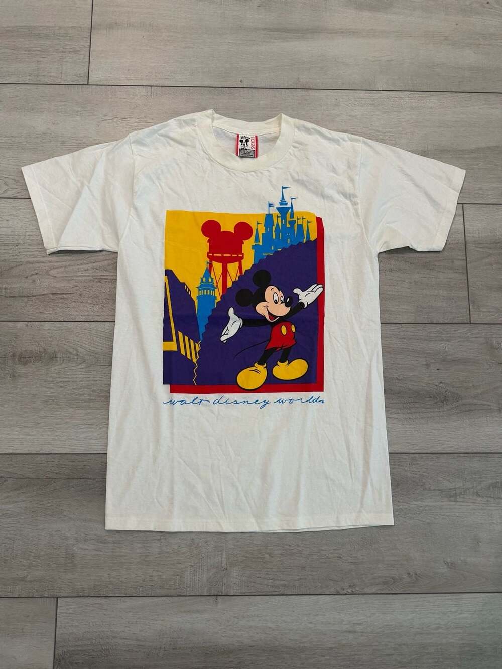Vintage 90s Disney Designs Walt Disney World Mickey Mouse T-Shirt White Medium